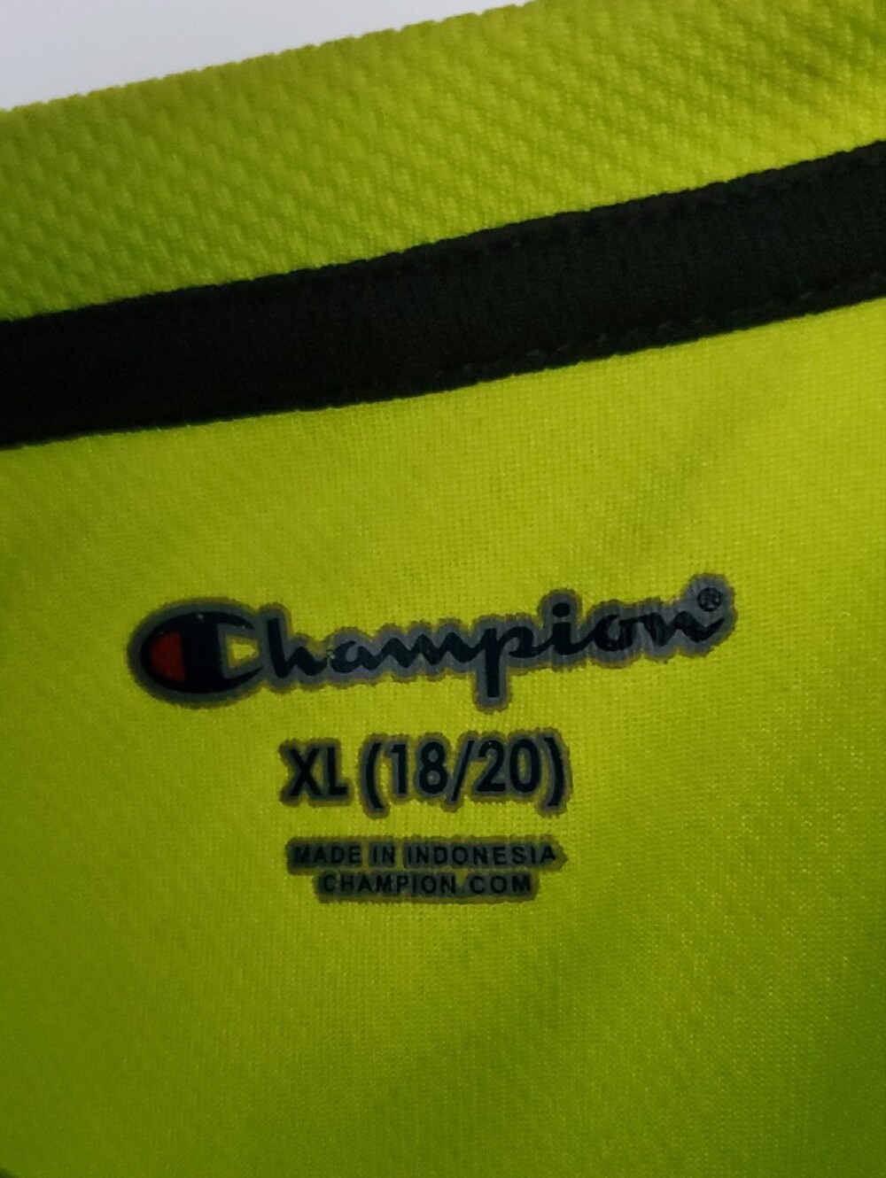 Champion Lime Green Short Sleeve Logo Tee - Picture 2 of 3